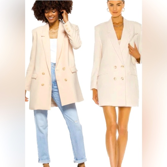 NEW BB DAKOTA BY STEVE MADDEN - OVERSIZED BLAZER in pale blue - Picture 2 of 10